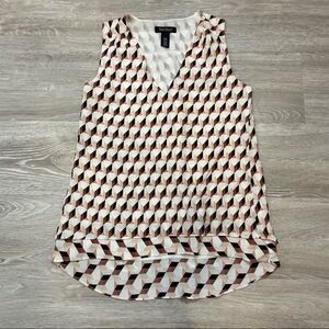 White House Black Market Geometric Print Blouse